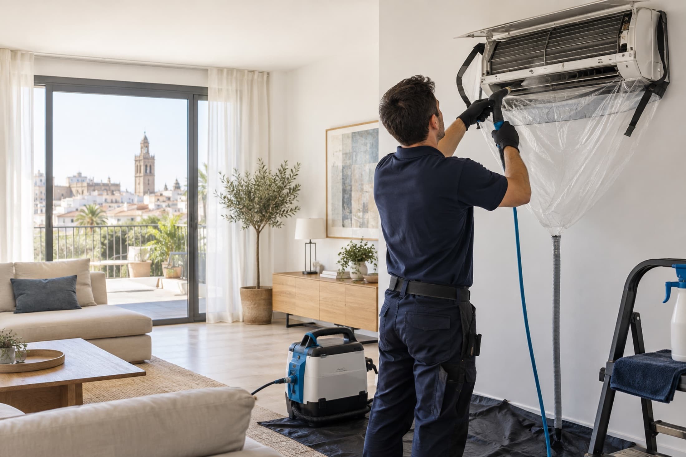 Limpieza profesional de aire acondicionado en Quart de Poblet